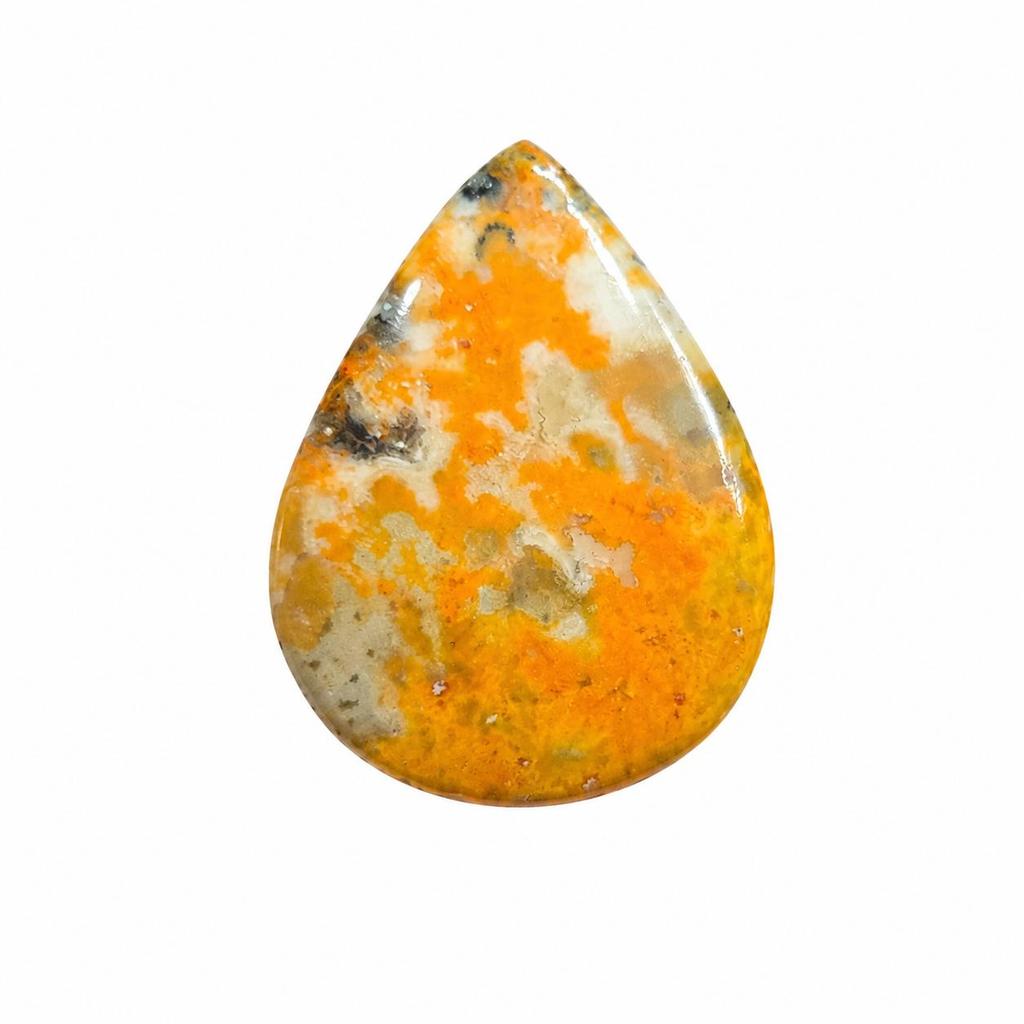 Yellow Turquoise Pear Cabochon Gemstone | Artisan Jewelry Making Stone