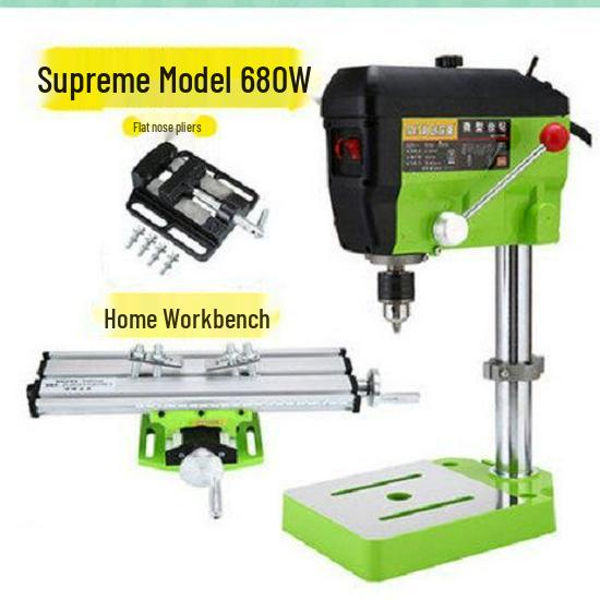 Compact High-Speed Precision Bench Drill with Variable Speed and Mobile Cross Slide Table