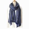Cotton Linen Men Scarf Autumn Winter Black Navy Striped Tassel Scarves Men's Shawl Wrap Fashion Male Accessories Bufandas