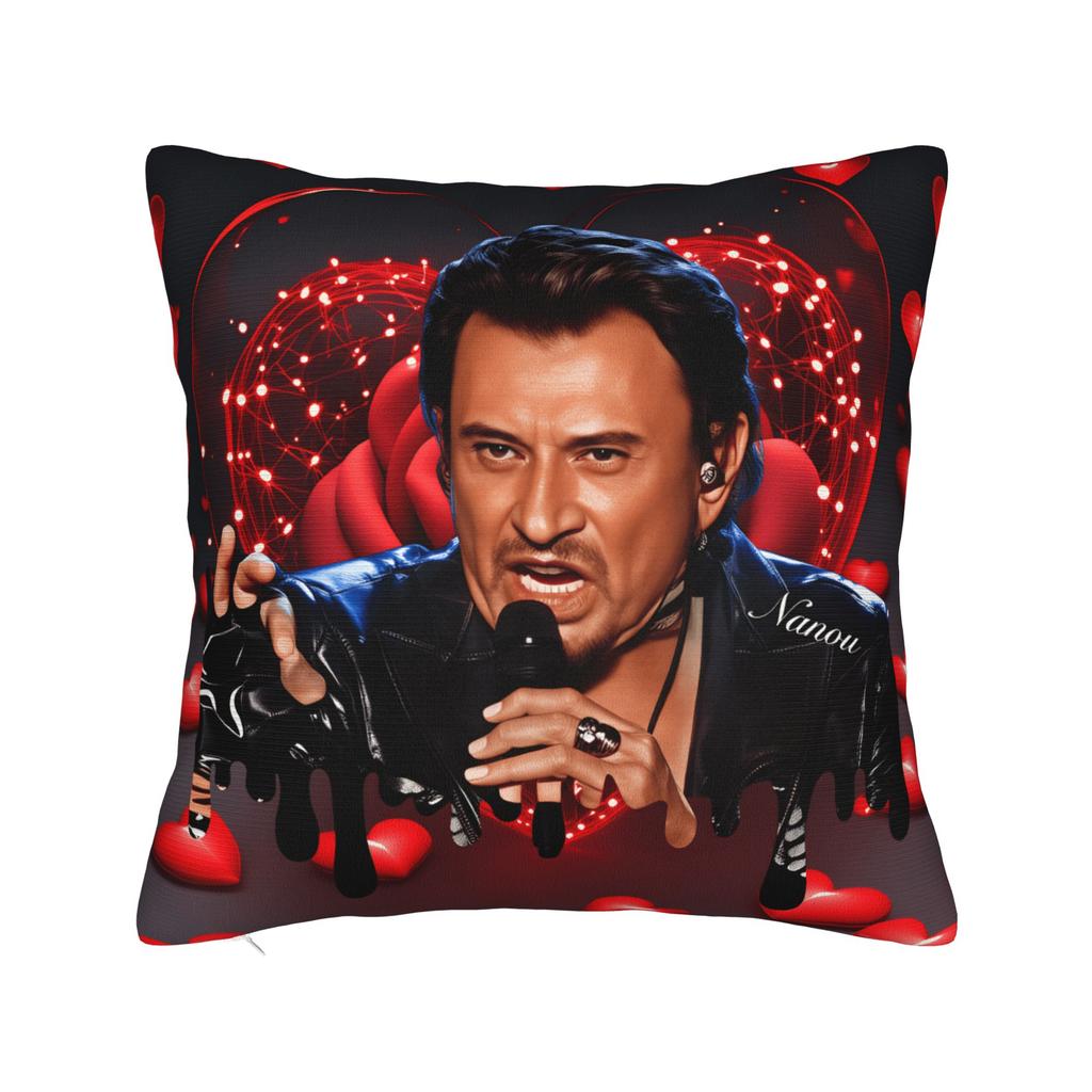 Pillow Cover J-Johnny H-Hallyday Novelty Pillow Case For Sofa Home Decor Pillowcases