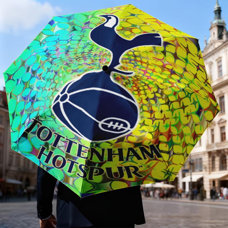 1PC Tottenham Hotspur F.C Design Printed Umbrella Folding umbrella, automatic umbrella 8-Frame for Travel, camping Fan gifts Christmas Gifts