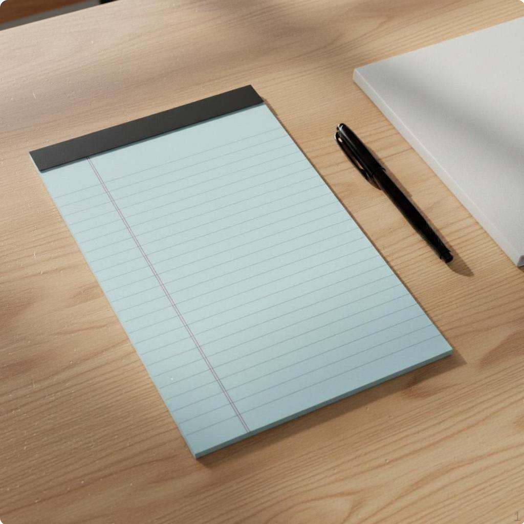 Medium Tearoff Notepad No Ink Bleed Lined Writing Pad Sturdy Backing Board for
