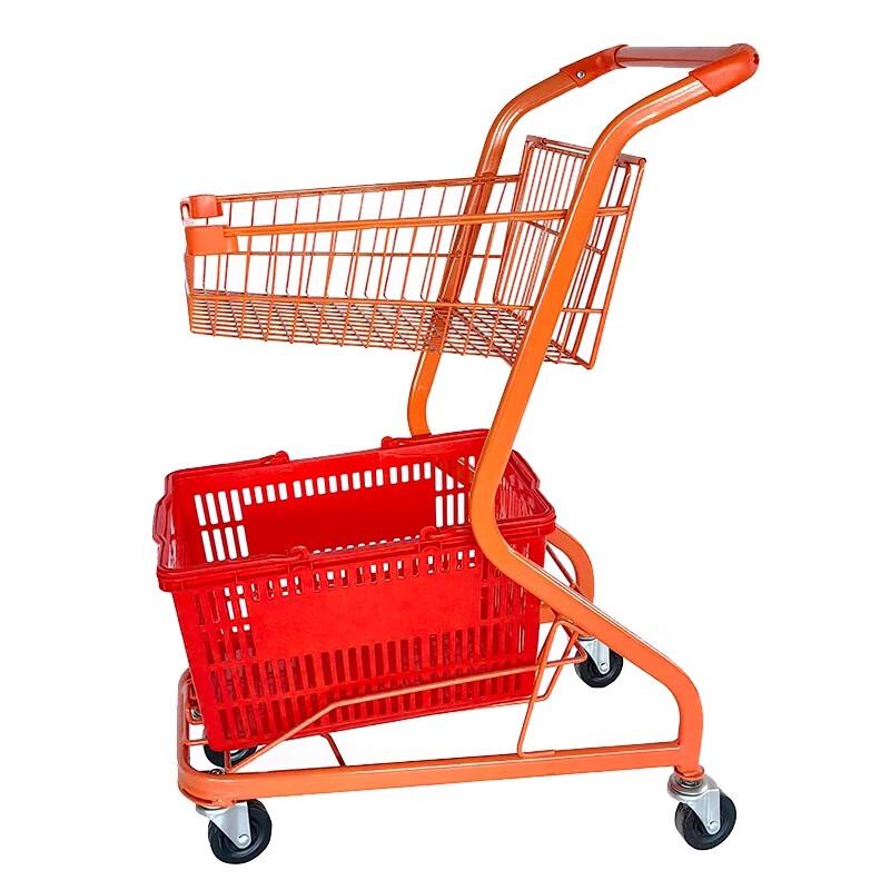 

Double-Layer Supermarket Shopping Cart