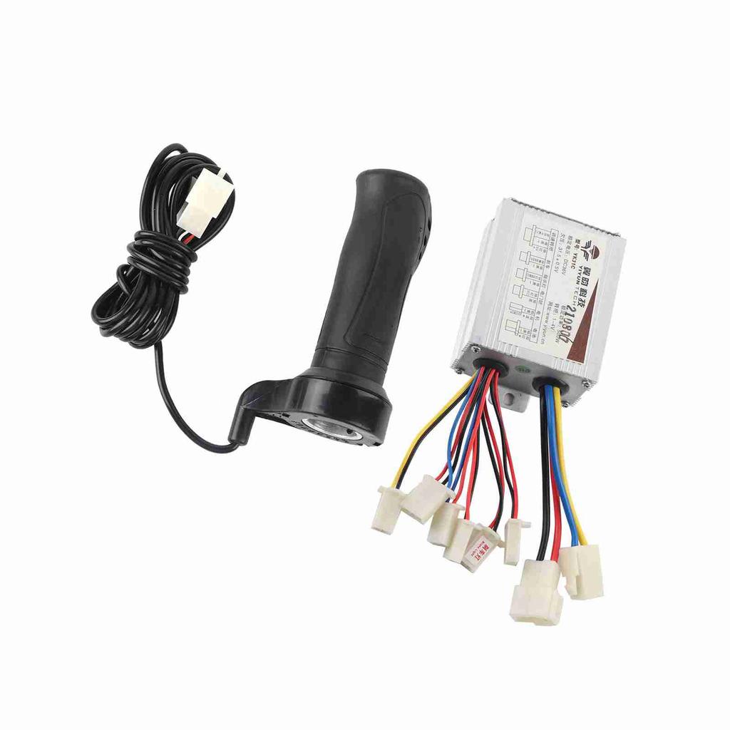 500W Motor Brushed Speed Controller & Throttle Grip for Electric Scooter Tricycle 24V