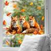 Natural Wind Autumn Feeling Fox Window Sticker Fun Elements - Self-adhesive Non-Slip Sticker