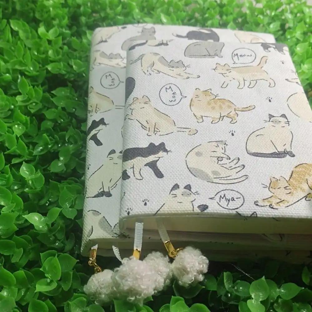 A5 A6 Cartoon Blümchen Katze Notizbuchhülle Planerhülle Schutzhülle Journalhülle Schutz Office Schreibwaren