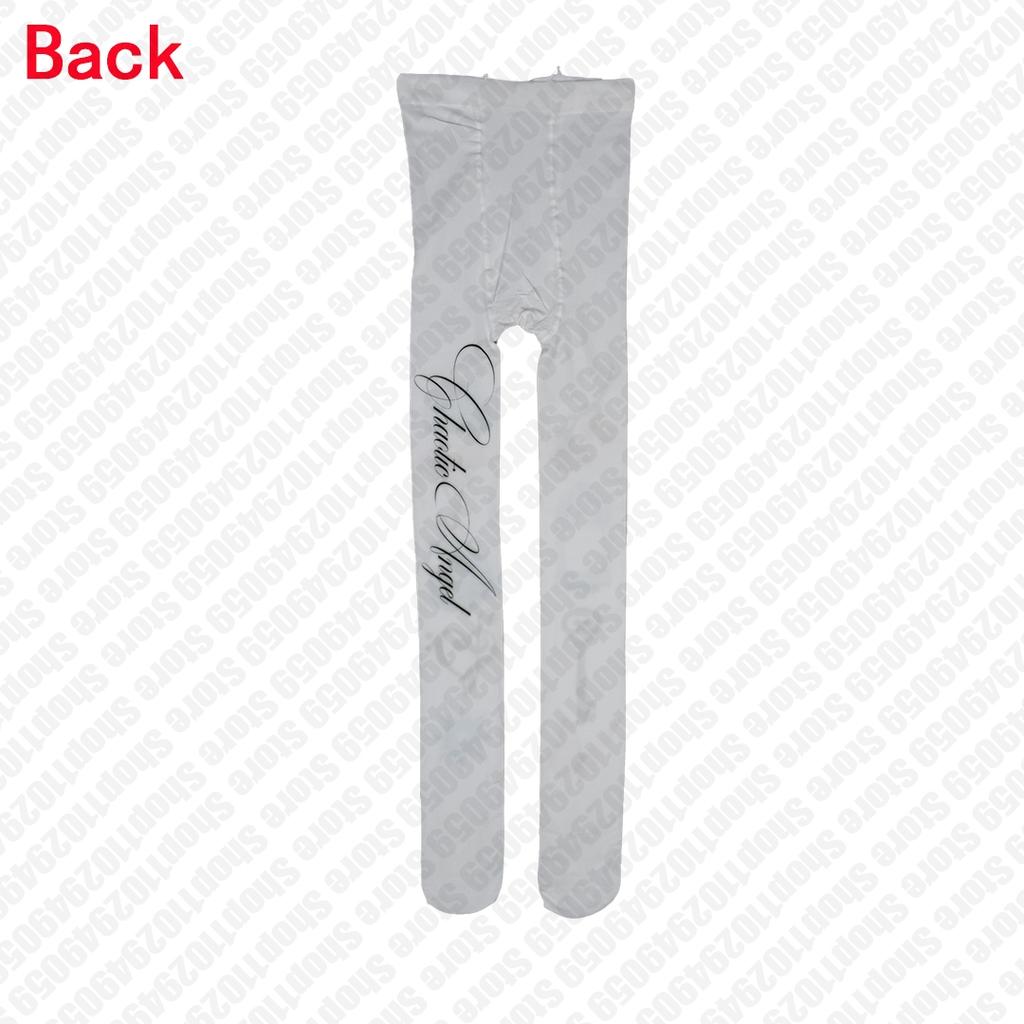 Punk Y2K Jk Vintage Harajuku White Letter Print Long Socks Women Cosplay Cute Stockings Streetwear 2000S Chic Emo Girl Y2K Style