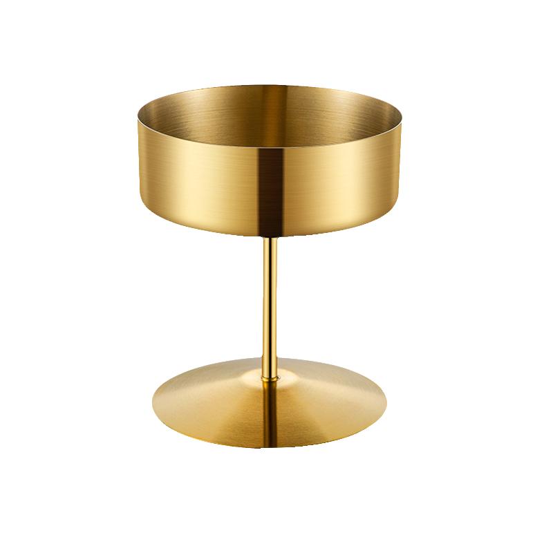 1Pc High Footed Easy To Clean Pudding Cafe Dessert Cup Hotel Stainless Steel Fruit Ice Cream Bowl