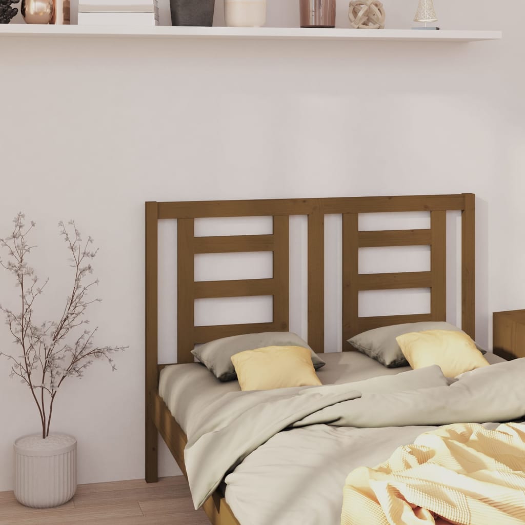 Headboard Honey Brown 146 X 4 X 100 Cm Solid Pine Wood