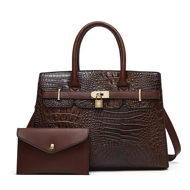 

Женская сумка для мамы, модная сумка из трех частей, сумка через плечо, диагональная сумка 32cm*11cm*24cm кофейный