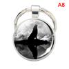 Záře ve tmě Klíčenka Wolf Keychain Držák Luminous Wolf Head Keychain