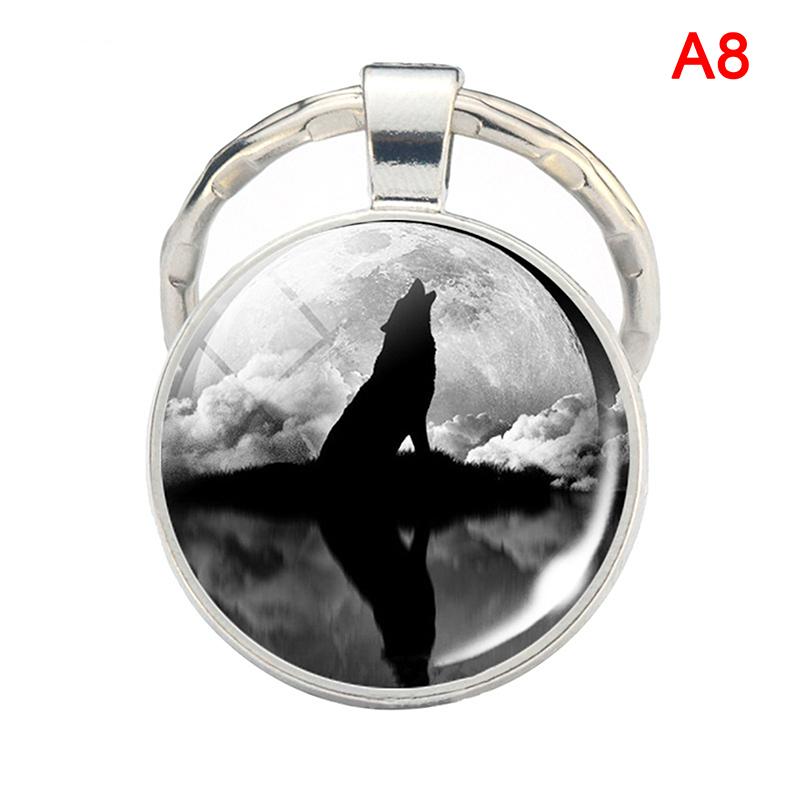 Glow In The Dark Wolf Key Chain Key Rings Holder Luminous Wolf Head Keychain