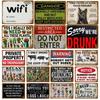 Do NOT ENTER WIFI Notice Warning Signs Metal Tin Sign Plates Bar Garden Wall Decor Crafts Decorative Tinplate Poster Plaques
