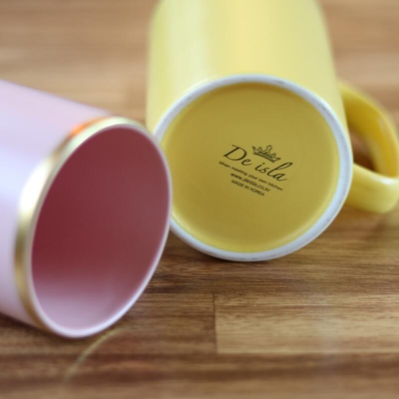 Tasse longue couleur mate Goldline 500ml_Rose Bébé