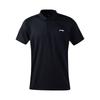 Versatile Simple Fashion Solid Color Pullover Short Sleeve Polo Shirt Men Tops Black APLW517-2