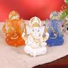 Handmade Sitting Ganesha Sculpture Resin Art Ganesha Car Ornaments  Home Decor