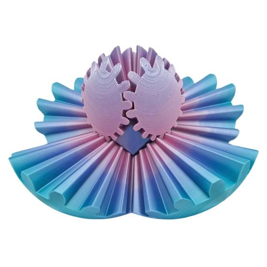 3D-gedrucktes Zahnradball-Spielzeug zur Stress- und Angstlinderung, Spinball-Würfel, tragbarer Zahnradball aus Kunststoff für unterwegs, sensorisches Zappelspielzeug, Geschenk für Kinder und Erwachsene