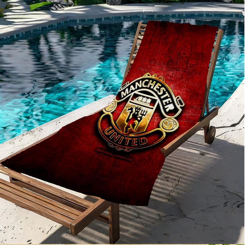 Football United F.C Print Beach Towel, Versatile Lightweight Absorbent Beach Towel for Pool Surf Yoga Bathroom, Perfect Birthday Holiday Gift
