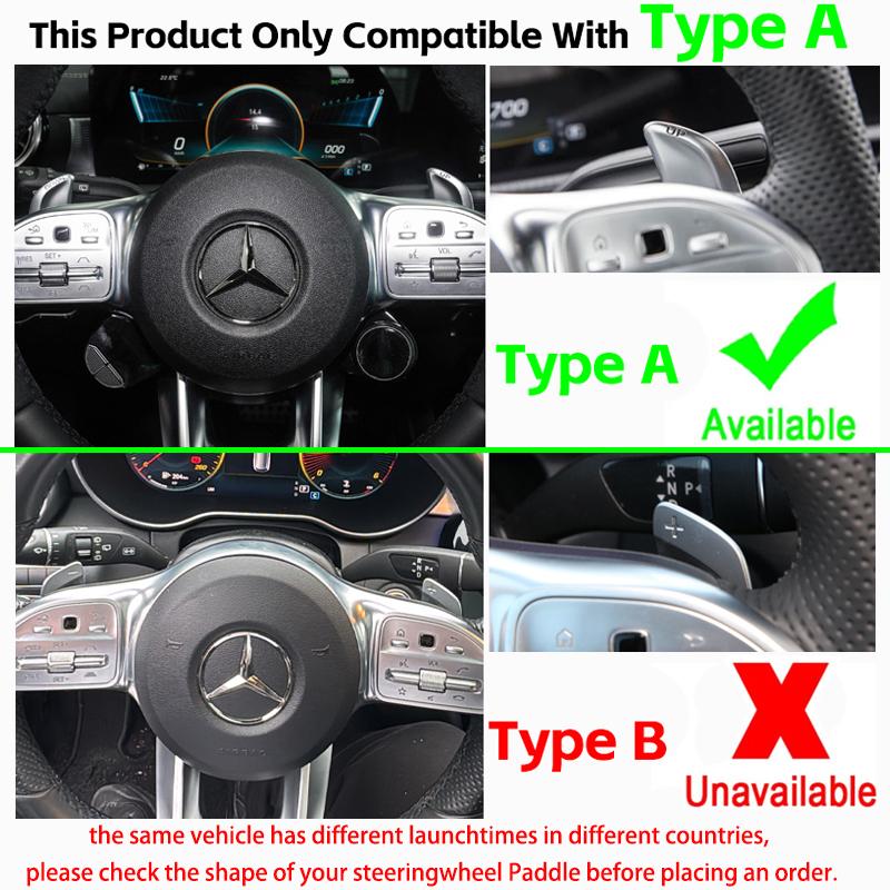 For Mercedes-Benz AMG Car Steering Wheel Shift Paddle For AMG A35 A45 C63 E63 S63 G63 C43 CLA GLA GLC GLS GLE Extension Shifte