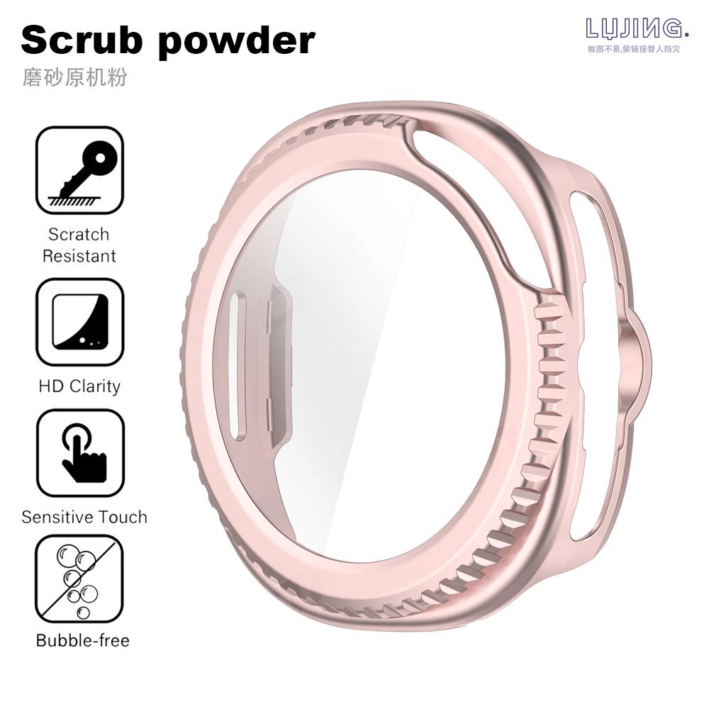 Vidrio+Funda para Samsung Galaxy Watch 8 Classic 46mm 40mm 44mm Protector de Pantalla de Vidrio Templado y Parachoques Protector de PC Duro Accesorios