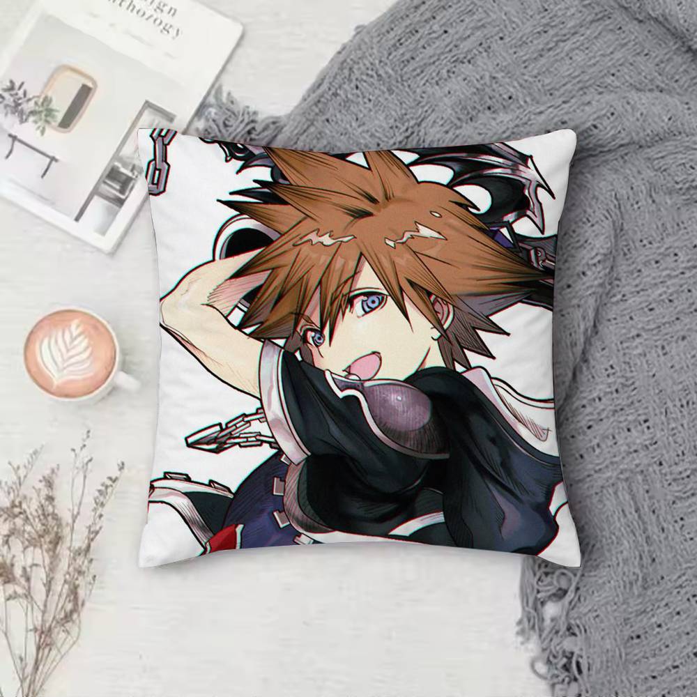 S-Sora K-Kingdom H-Hearts Pillow Case for Sofa Living Room Home office Decor Protective Cover