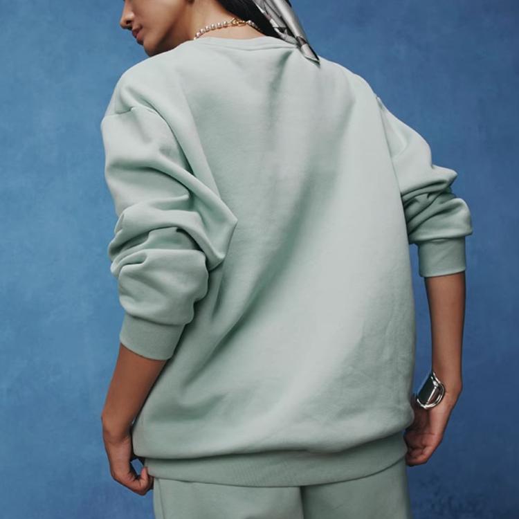 Adidas Originals Classic Series Sports Casual Crewneck Sweatshirt Unisex Sweatshirt Light-Green JL8385