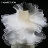 2025 15CM Wide Pleated Mesh Lace Transparent High Quality Big Wave Chiffons Fabric DIY Material Dress Accessories
