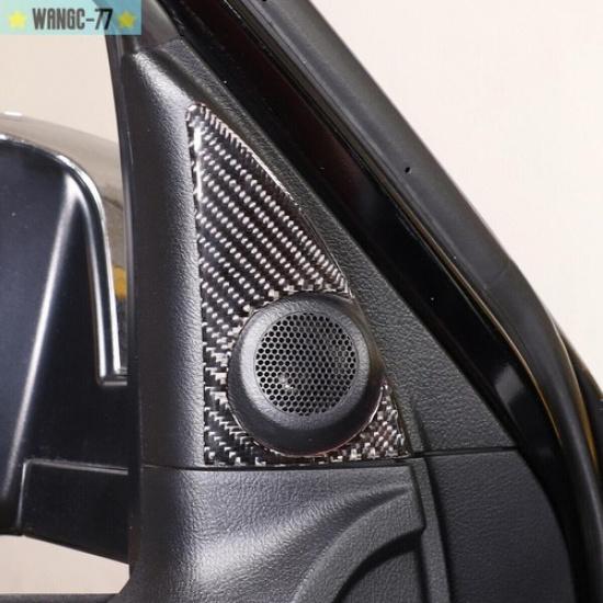 2PCS Carbon Fiber Front Pillar Horn Cover Trim Sticker For Tundra 2007-2013