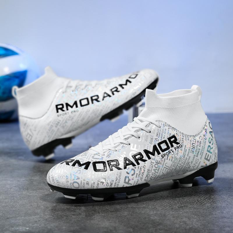 Football shoes men's and women's tf broken nails ag nails students children's high-top primary and secondary school sports training sports shoes