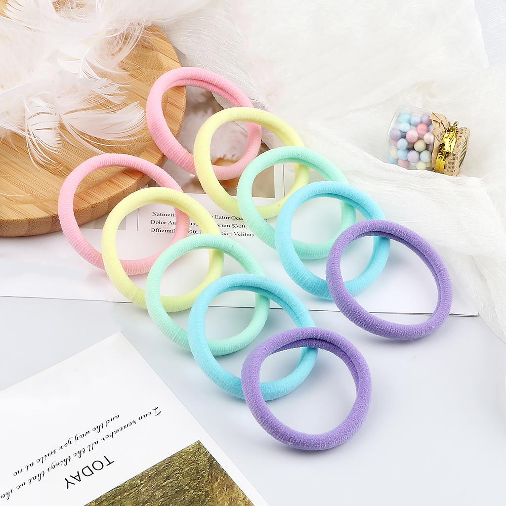 10pcs/set Candy Colors Rubber Band Elastic Thick Hair Bands Ties for Women Girls Gifts Headwear Ponytail Holder Hair Accessories
