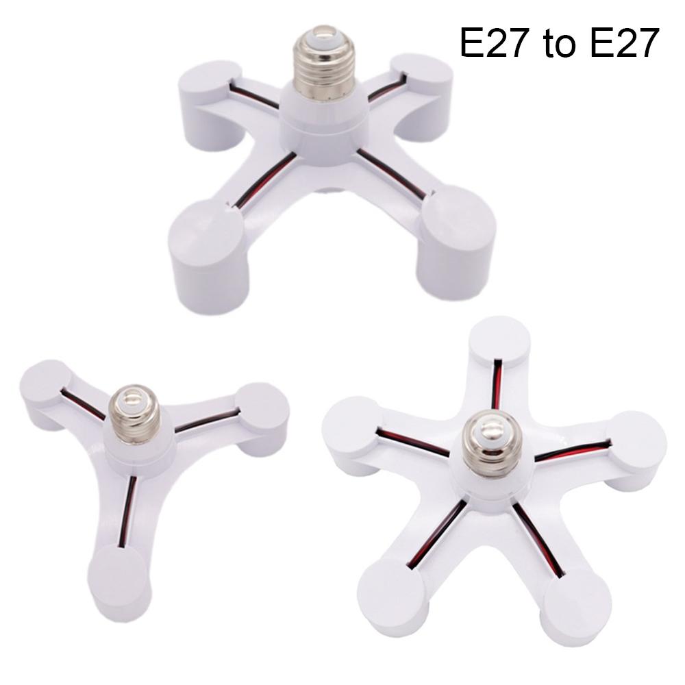 Screw E27 LED Base Light E27 to E27 Splitter Adapter Lamp Holder E27 Socket Blub Holder Converter 3 in 1 / 4 in 1 / 5 in 1