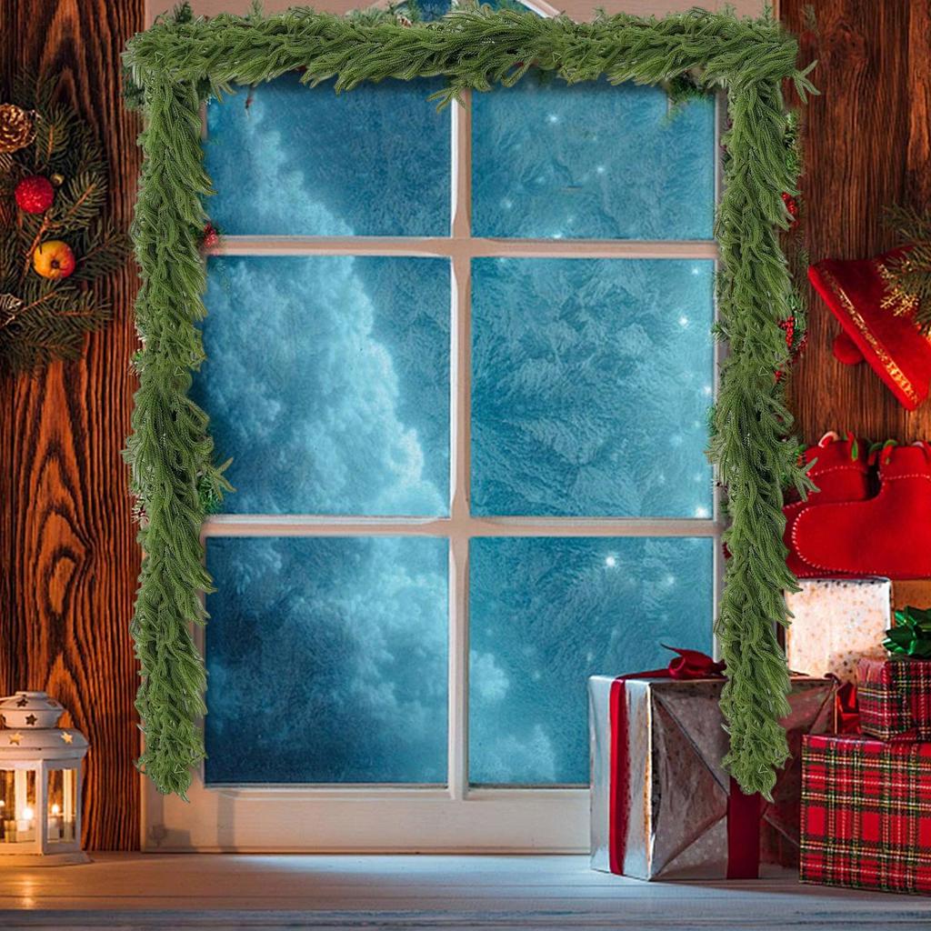 Simulation Rattan Decoration Needle Wreath Soft Glue Feel Rattan Simulation Green Plant Home Decoration