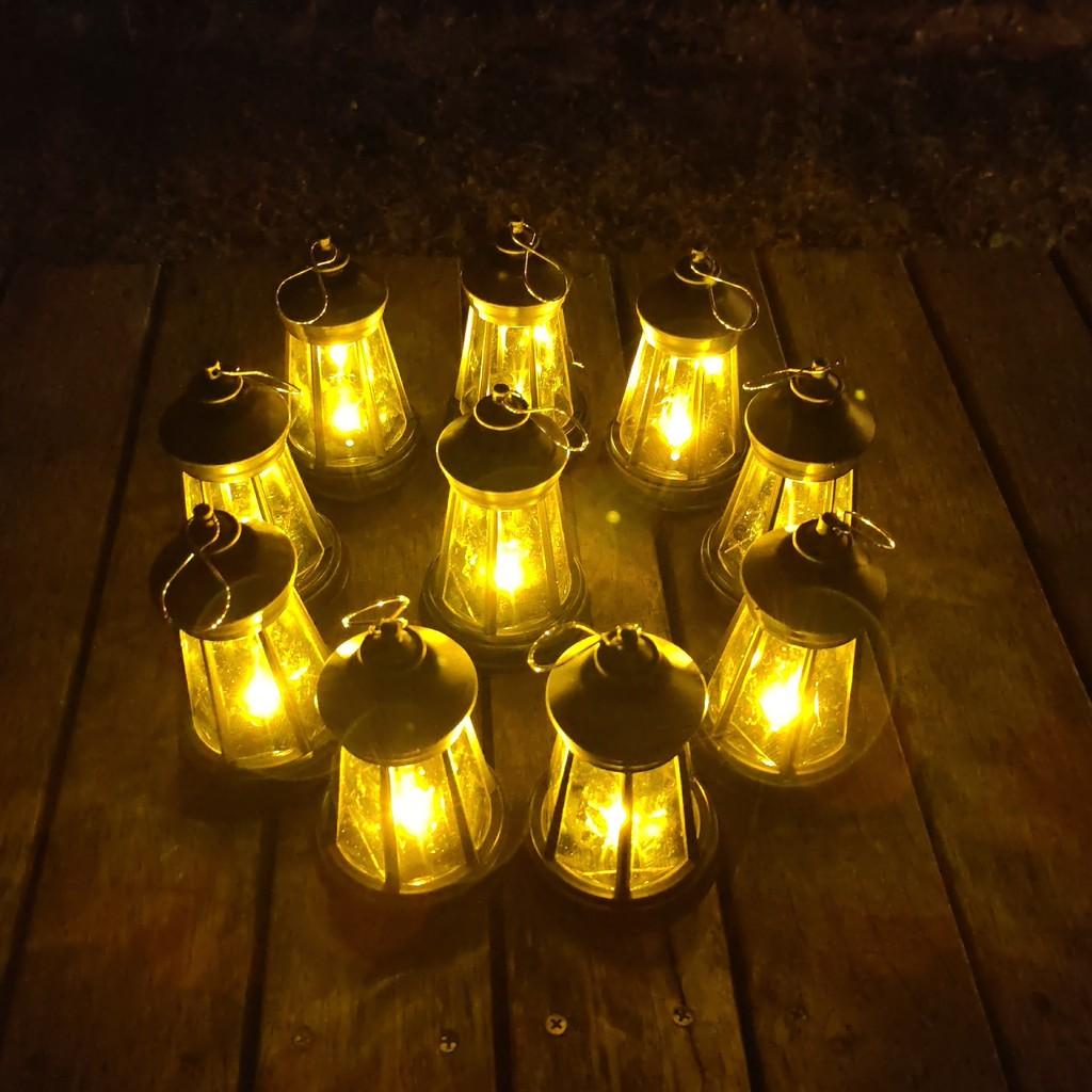 Laterne Solar Hand Wasserdicht Eisen Außen Led Hof Dekorativ Gartenlampe