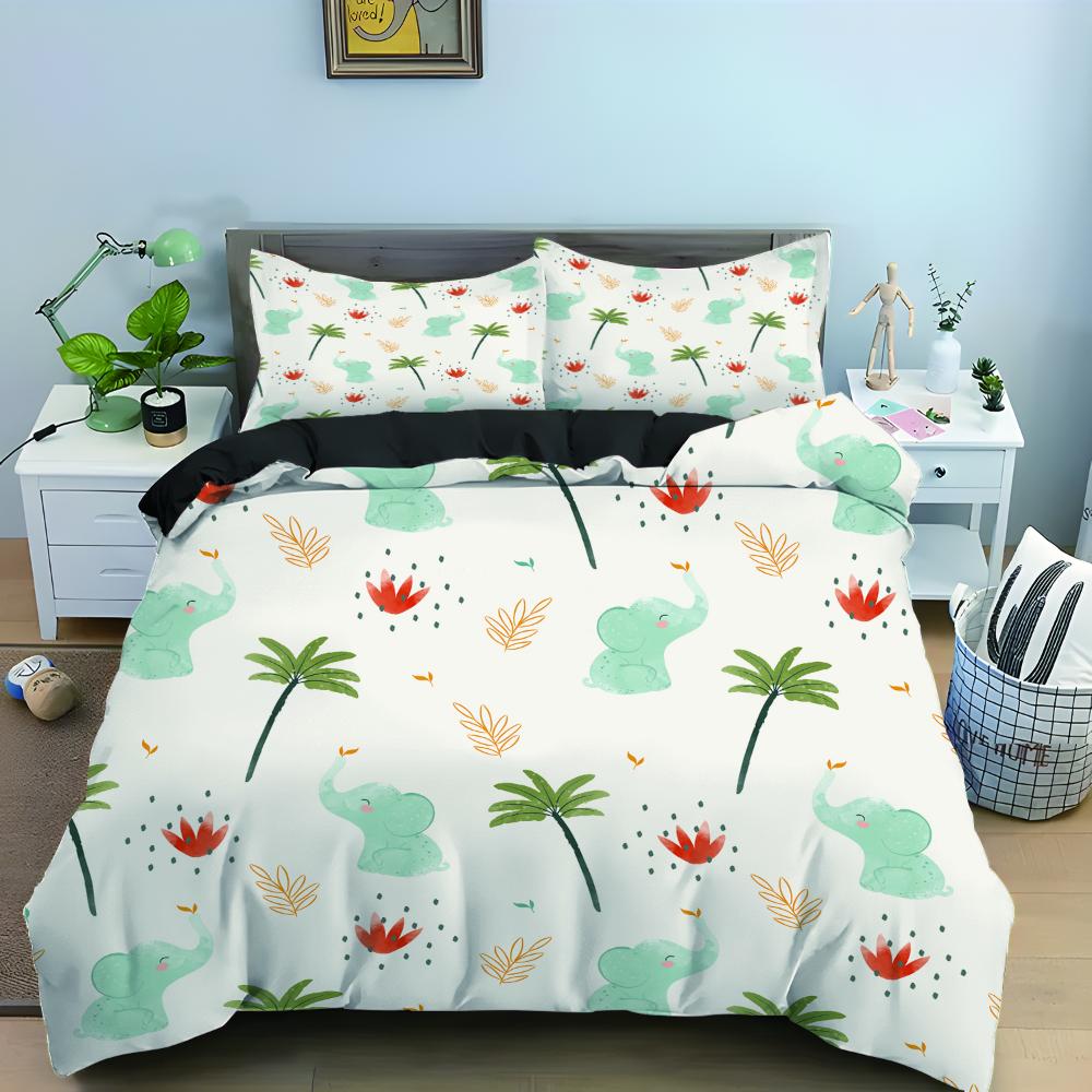 Love Heart Pattern King Queen Duvet Cover Women Heart-shaped Print Bedding Set Red Black Quilt Cover Polyester Comforter Cover