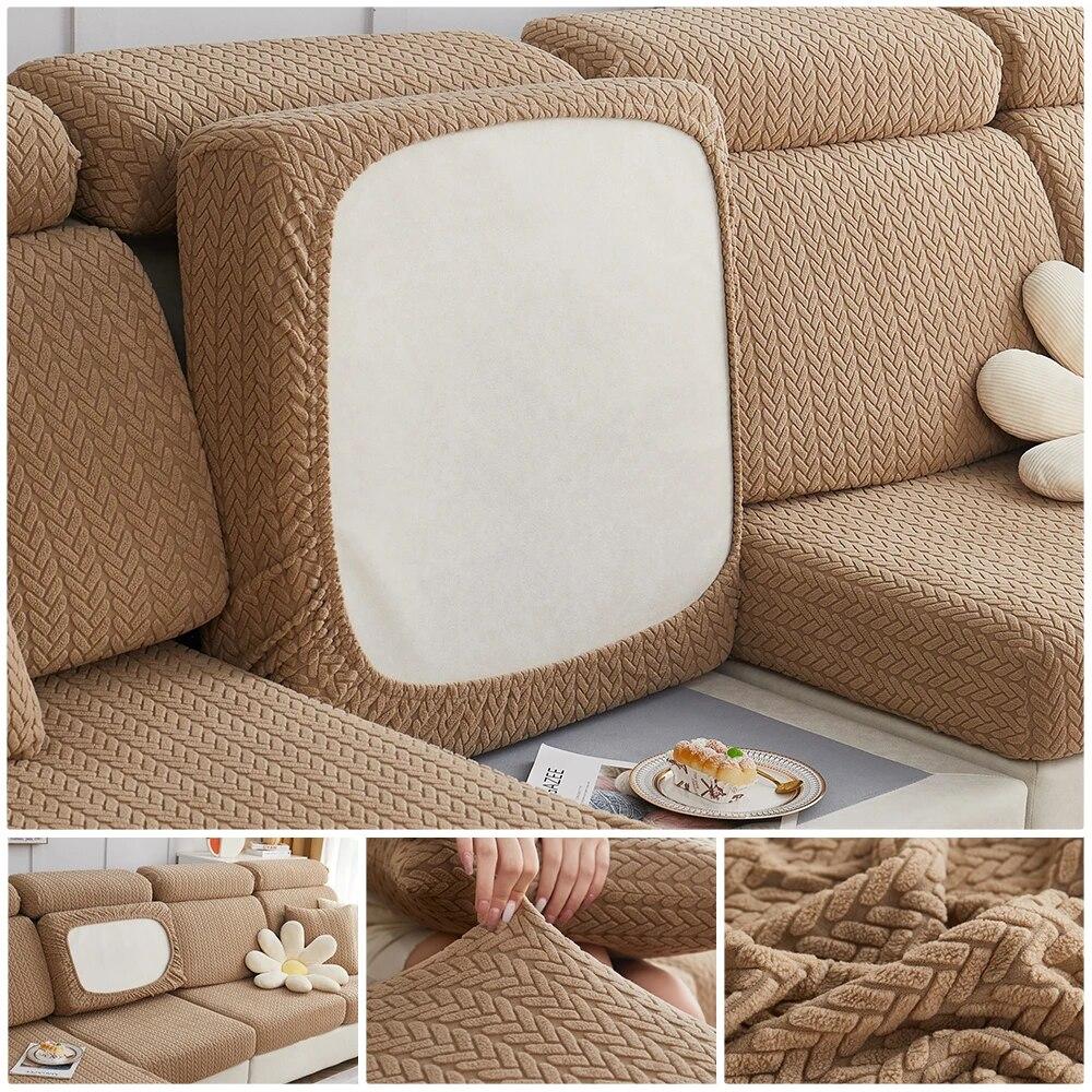 

Эластичные утолщенные чехлы на диванные подушки с рисунком, жаккардовый чехол для дивана для гостиной, защита L-образной формы, чехол для углового дивана Normal Size (S)-1pc