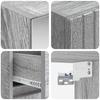 Bathroom Furniture Set 4 pcs Grey Sonoma Engineered Wood and Glass
