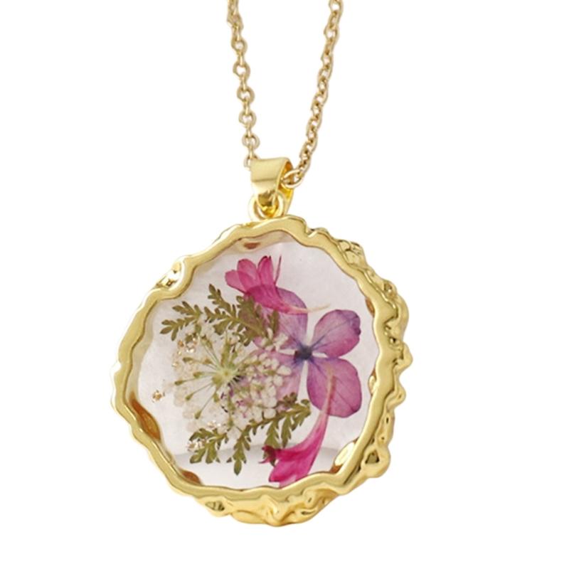 Collana Floreale in Resina Leggera Catena Regolabile per la Clavicola per Pelli Sensibili Accessorio Gioiello da Indossare Ogni Giorno