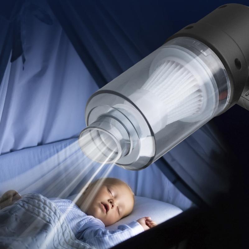 Small Wireless Auto Vacuum Tool with Strong Suction Vehicle Dusts Blower Powerful & Small for Efficient Cleaning