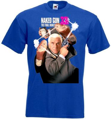 THE NAKED GUN 3 Filmplakat T-Shirt Blau alle Größen