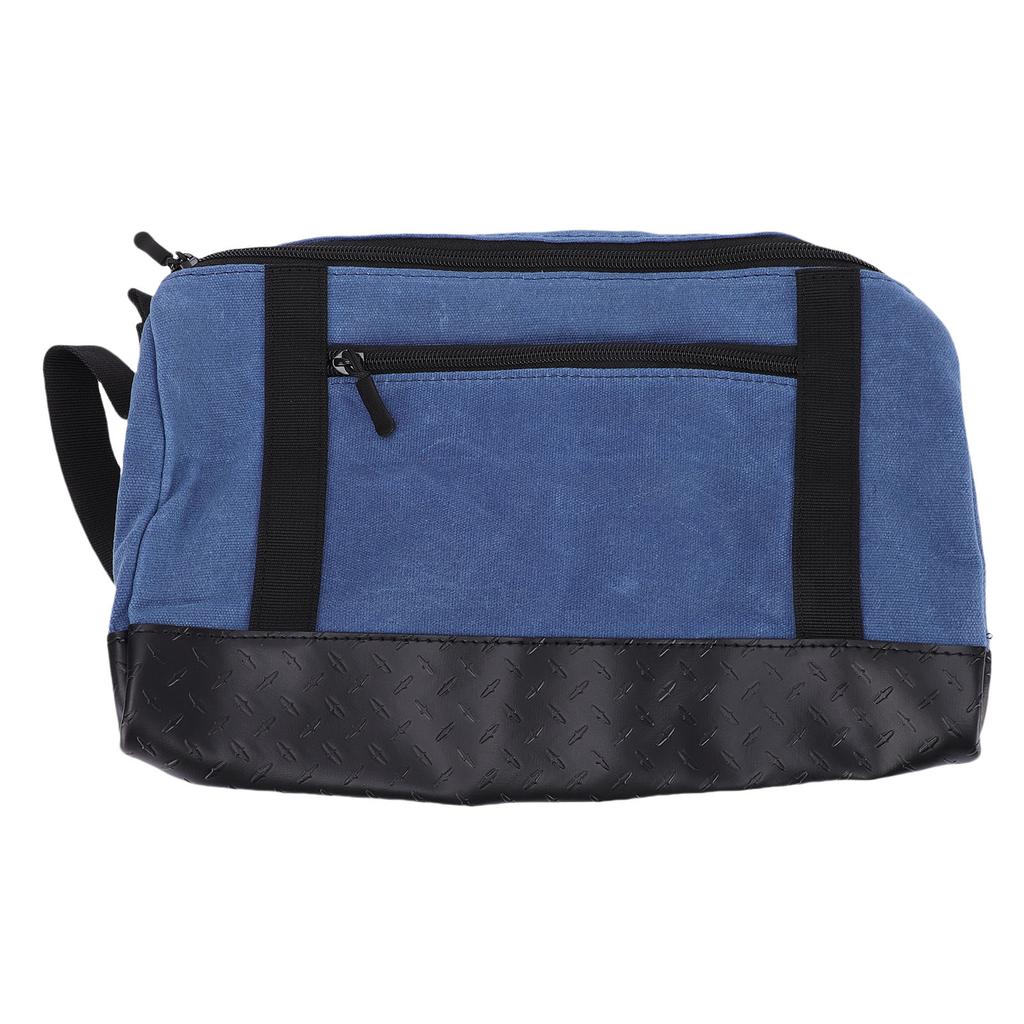 Canvas Wide Mouth Tool Bag Men Large Capacity Small Storage Pouch Organizer Tote Bag for Wrenches Pliers Tools Blue