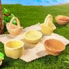 Dollhouse Simulation Decoration' Dollhouse Miniature Furniture Bamboo Basket Chair Dustpan Resin