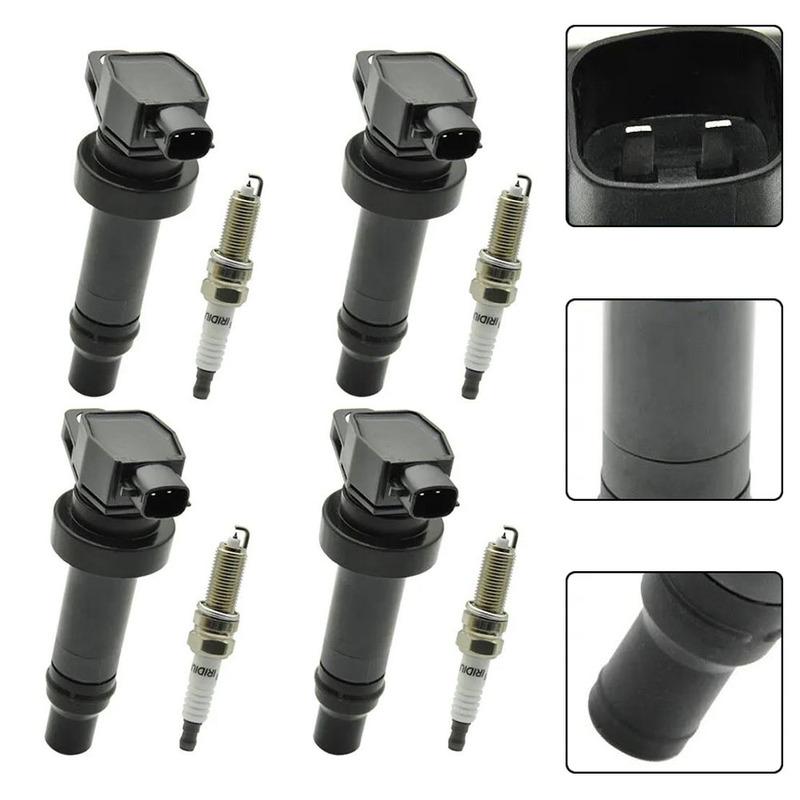 Artudatech 4X Ignition Coil +Spark Plug UF636 For Kia Rio Soul Hyundai Accent Veloster