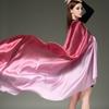 Modischer Farbverlauf Chiffon Schal Imitation Seide Sonnenschutz Bauchtanz Waving Veil Weiches Langes Bandana