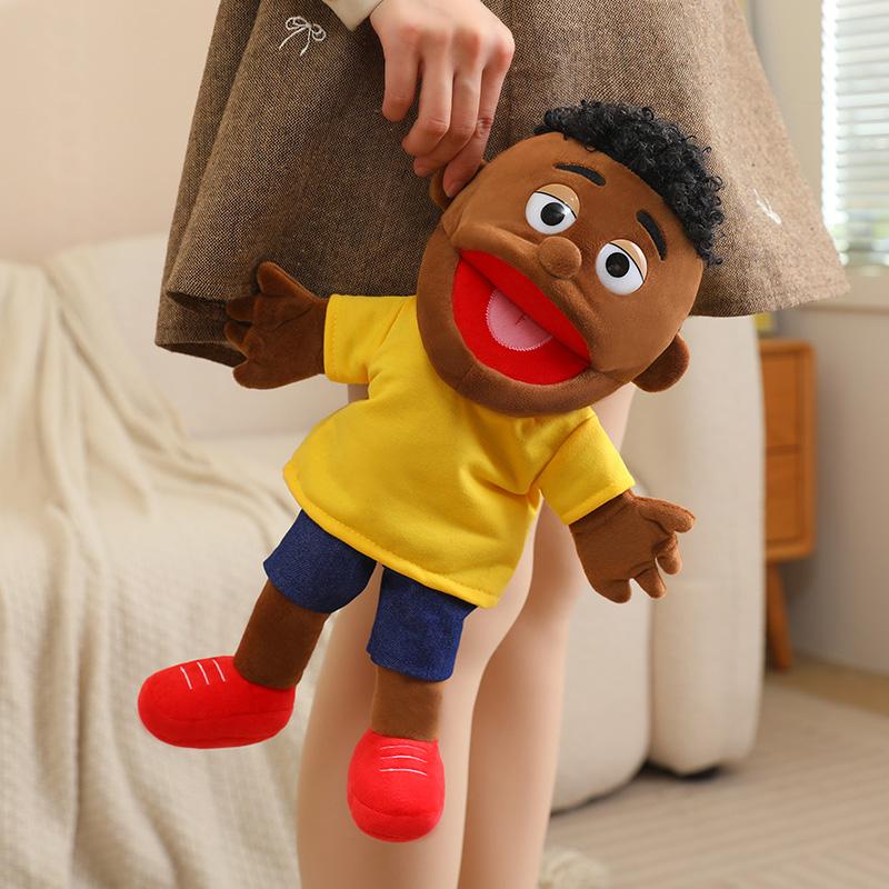 38cm Marionetta a Mano Peluche Full Body per Bambini Attività Popolare Gioco di Ruolo Ragazzo Ragazza Oggetti di Scena per Storie della Buonanotte Giocattoli per Giochi di Ruolo in Famiglia Bambola