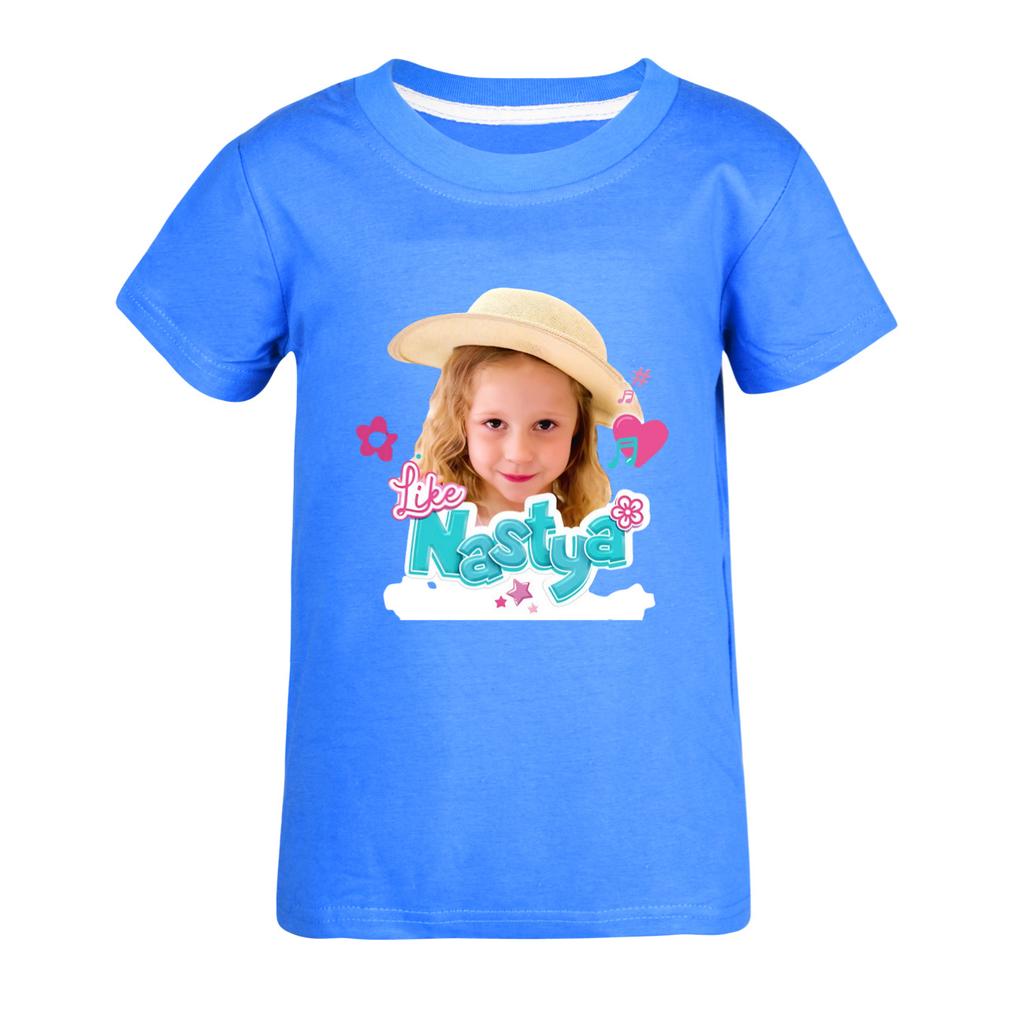 New Nastya Tshirt for Children Cartoon Printed T Shirts Baby Girls Short Sleeves Tops Kids 2026 Summer Clothing Boys Streetwear
