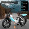 Bicicleta Eléctrica ONESPORT OT08 pro Sistema de Doble Batería 48V 36AH Velocidad hasta 40 Km/h Rueda Gruesa de 20 Pulgadas con Frenos Hidráulicos Y Control por App