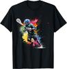 Colorful Lacrosse Player Boy On Mens Lacrosse T-Shirt