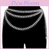 Metal Hip Chain With Vintage Lock Pendant For Unisex Body Jewelry