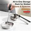 Spis Spoon Holder Rostfritt Stål Självstående Redskapsställ Hushålls Slevhållare För Sked Spatel Köksbänk Spis