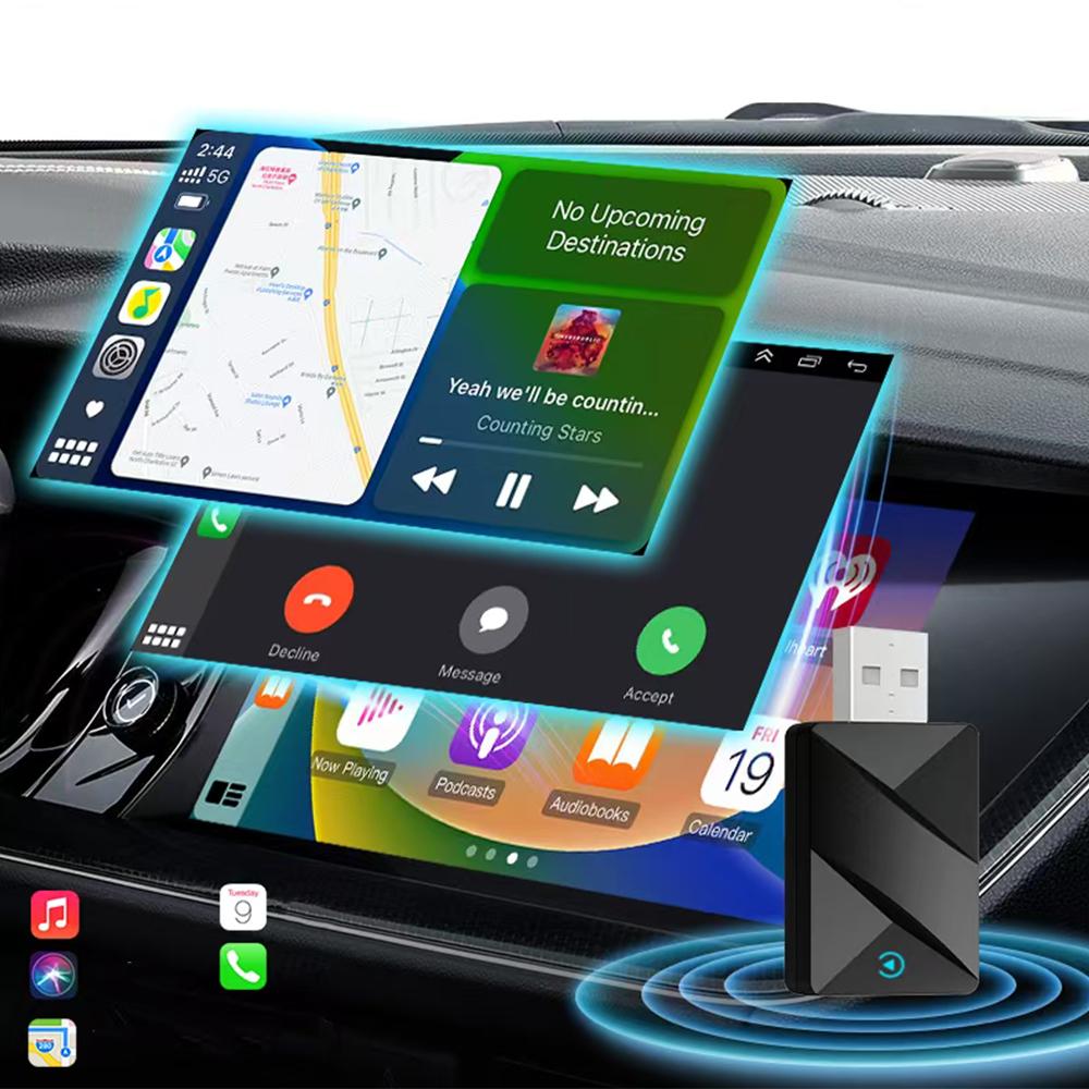 2 In 1 Wireless CarPlay Adapter Auto Smart Mini Box Plug and Play  for VW Toyota Honda Nissan for OEM Wired CarPlay Car Radio